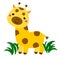 Cute cartoon giraffe. Animal character for babies and children design, prints