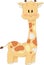 Cute cartoon giraffe. Colorful vector illustration for children