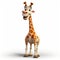 Cute Cartoon Giraffe: A Photo-realistic Hyperbole Of Zany Humor