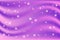 Cute cartoon girly background. Lilac waves with bokeh and hearts for Valentine day decoration. Fantasy background