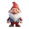 Cute cartoon gnome. Christmas red santa claus. on whith background