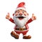Cute cartoon gnome. Christmas red santa claus. on whith background
