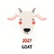 Cute cartoon goat, 2027 Vietnamese zodiac sign