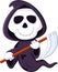 Cute cartoon grim reaper