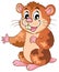 Cute cartoon hamster