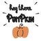 Cute cartoon hand drawn lettering hey there pumpkin quote holiday vector card illustration