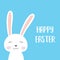 Cute cartoon happy ester bunny
