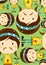 Cute Cartoon Hippie Pattern