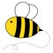 Cute cartoon honey bee