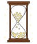 Cute cartoon hourglass with stars concept illustration