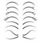 Cute cartoon human eyelashes line icons set. Female collection for character