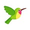 Cute cartoon hummingbird