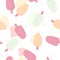 Cute cartoon ice cream. Sweet seamless pattern.