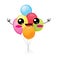 Cute cartoon illustration of bunch of baloons