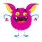 Cute cartoon illustration of monster scared