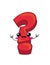 Cute cartoon illustration of question mark