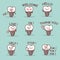 Cute cartoon implant tooth set