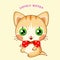 Cute cartoon kitty