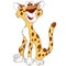 Cute cartoon leopard