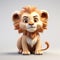 Cute Cartoon Lion 3d Character For Animation