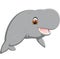 Cute cartoon manatee