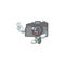 Cute cartoon mascot picture of digital camera with two fingers