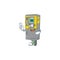 Cute cartoon mascot picture of parking ticket machine with two fingers