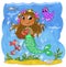 Cute cartoon Mermaid