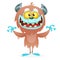 Cute cartoon monster yeti. Vector bigfoot character