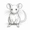 Cute Cartoon Mouse Drawing With Realistic Detailing