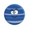 Cute cartoon Neptune planet. Vector illustration isolated on wh