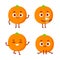 Cute cartoon orange character