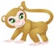 A cute cartoon orangutan ape monkey animal character