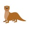 Cute cartoon otter vector illustration