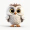 Cute Cartoon Owl In Unreal Engine 5 Style
