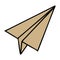 cute cartoon paper aeroplane