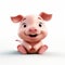 Cute Cartoon Pig Illustration With Playful Expressions