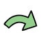 cute cartoon pointing arrow