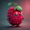 Cute Cartoon Raspberry Character