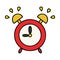 cute cartoon ringing alarm clock