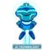 Cute Cartoon Robot. Blue Robot . Modern design concept of Artificial Intelligence