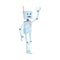 Cute cartoon robot character waving Hello vector Illustration