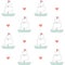 Cute cartoon sailboats seamless vector pattern background illustration