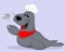 Cute cartoon seal chef