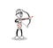 Cute cartoon shooting an arrow