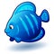 Cute cartoon small fish. Vector clip art illustration with simple gradients.