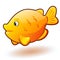 Cute cartoon small fish. Vector clip art illustration with simple gradients.