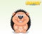 Cute Cartoon Small Hedgehog. Funny Vector Animal