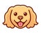 Cute cartoon Spaniel dog face