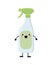 Cute cartoon spray bottle character vector illustration isolated